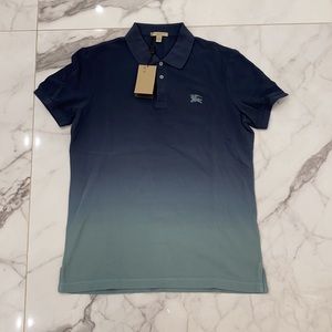 Brand new with tags Burberry polo size large gradient dark blue light blue